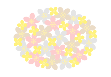 花の楕円形ロゴ