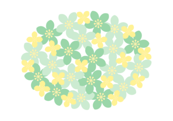花の楕円形ロゴ