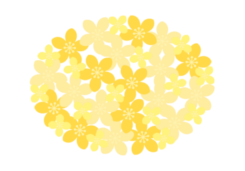 花の楕円形ロゴ