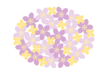 花の楕円形ロゴ