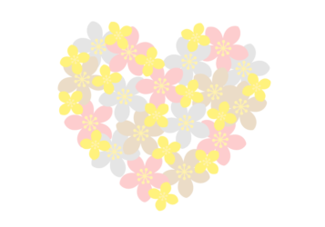 花のハート形ロゴ