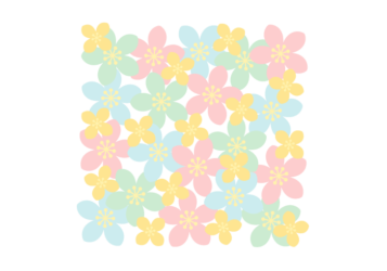 花の正方形ロゴ