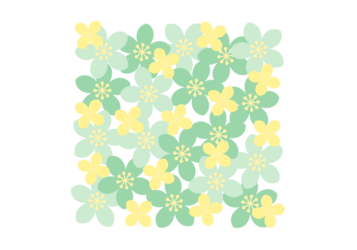 花の正方形ロゴ