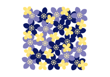 花の正方形ロゴ