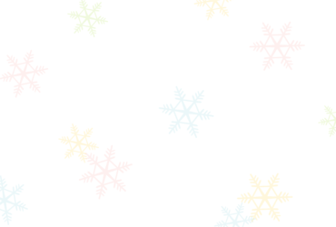 2月はがきのテンプレート（横書き用の雪の結晶）