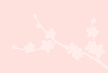 2月はがきのテンプレート（横書き用のウメの花）