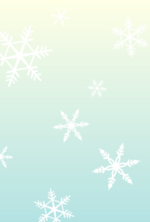 1月はがきのテンプレート（縦書き用の雪の結晶）