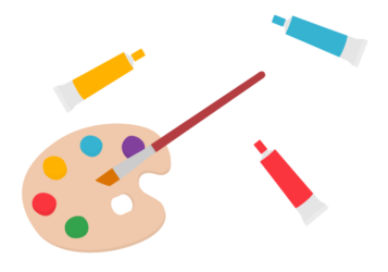 絵具（パレットと絵筆）