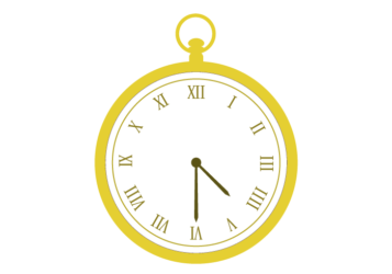中時計（4時30分）