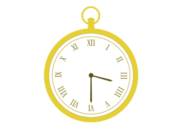 中時計（3時30分）