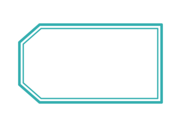 荷札形フレーム（二重線枠）