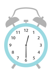 置時計（12時30分）