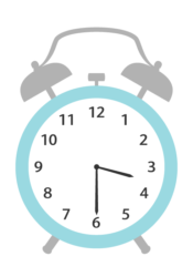 置時計（3時30分）