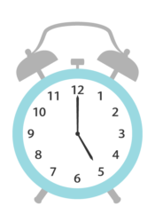 置時計（5時）