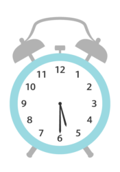 置時計（5時30分）