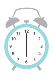 置時計（6時）
