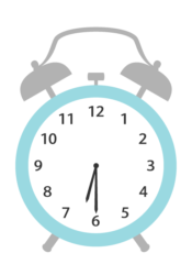 置時計（6時30分）
