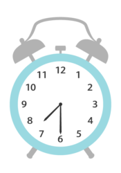 置時計（7時30分）