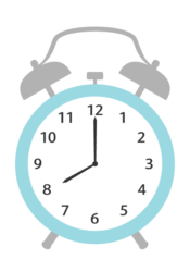 置時計（8時）