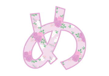 ひらがな飾り文字「め」