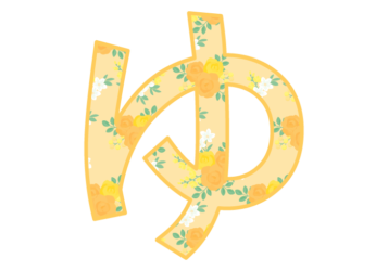ひらがな飾り文字「ゆ」