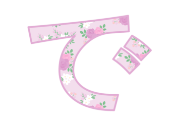 ひらがな飾り文字「で」