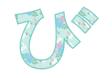 ひらがな飾り文字「び」