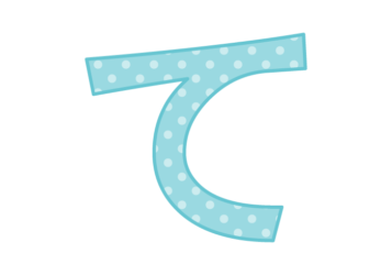 ひらがな飾り文字「て」