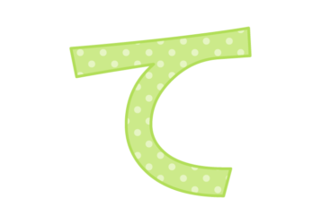 ひらがな飾り文字「て」