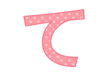 ひらがな飾り文字「て」