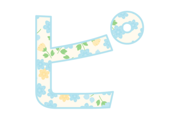 カタカナ飾り文字「ピ」