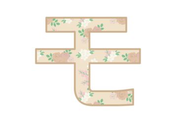 カタカナ飾り文字「モ」
