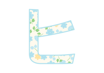 カタカナ飾り文字「ヒ」
