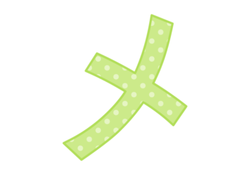 カタカナ飾り文字「メ」