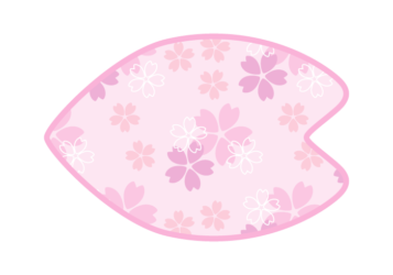 サクラの花びら形フレーム（和柄：桜文様）