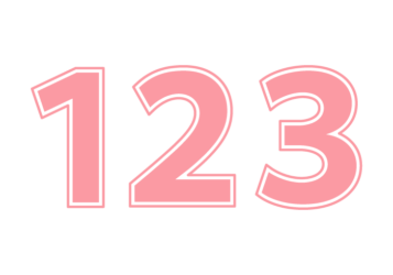 数字「123」