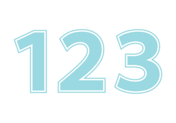 数字「123」