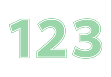 数字「123」