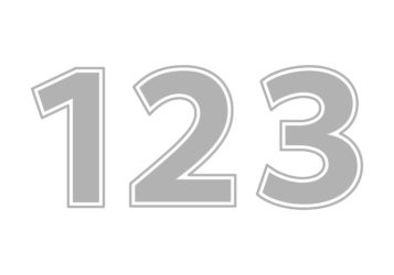 数字「123」