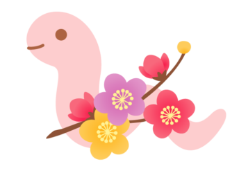 巳年（ウメの花）