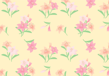 花柄背景（ユリ柄）