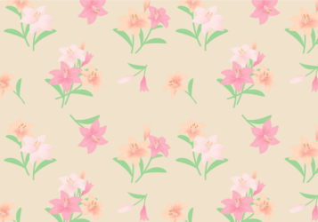 花柄背景（ユリ柄）