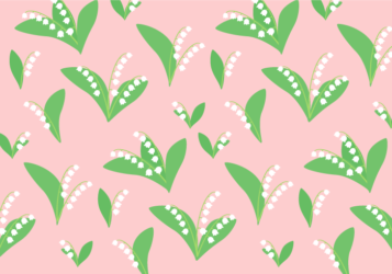 花柄背景（スズラン柄）