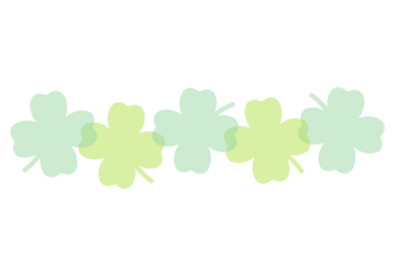 四つ葉のクローバー形の分割枠（一文字フレーム）