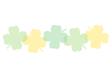 四つ葉のクローバー形の分割枠（一文字フレーム）