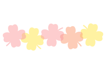 四つ葉のクローバー形の分割枠（一文字フレーム）