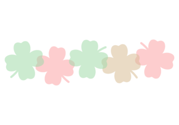 四つ葉のクローバー形の分割枠（一文字フレーム）