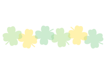 四つ葉のクローバー形の分割枠（一文字フレーム）