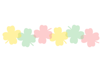 四つ葉のクローバー形の分割枠（一文字フレーム）