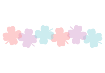 四つ葉のクローバー形の分割枠（一文字フレーム）